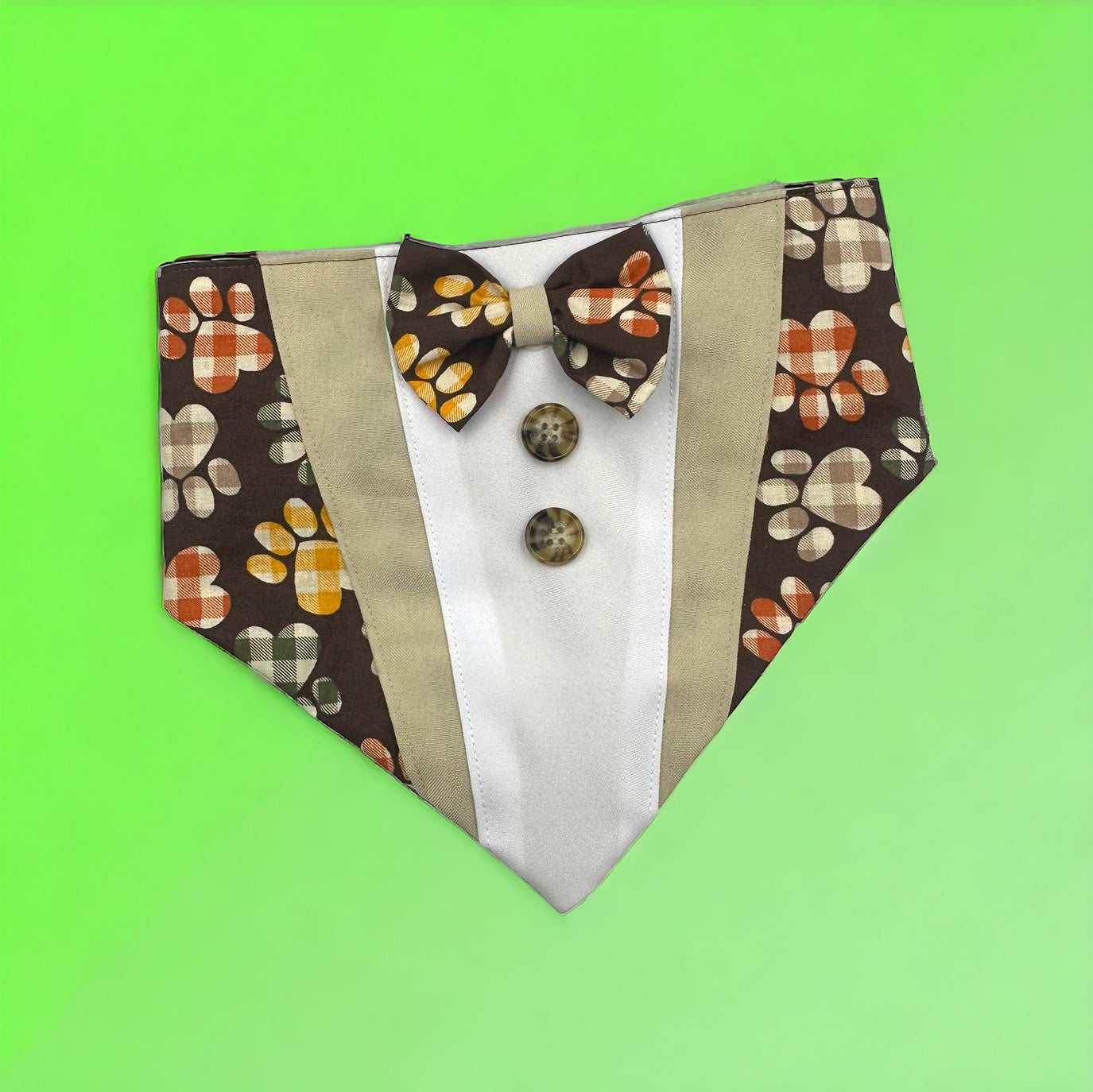 Bandana Tuxedo Paw Print