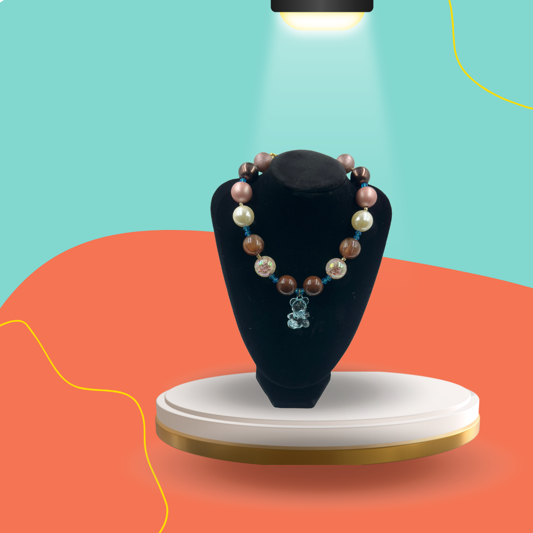 Necklace Blue Brown