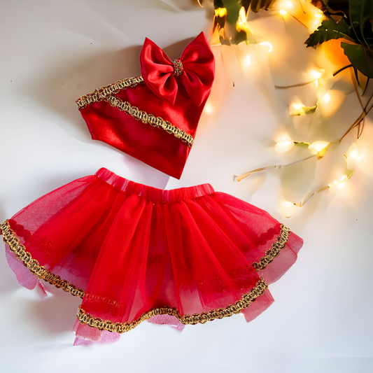 Xmas Pet Bandana with Tutu