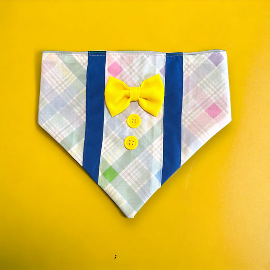 Bandana Tuxedo Blue and Yellow