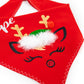 Reindeer Red Xmas Pet Bandana with Tutu