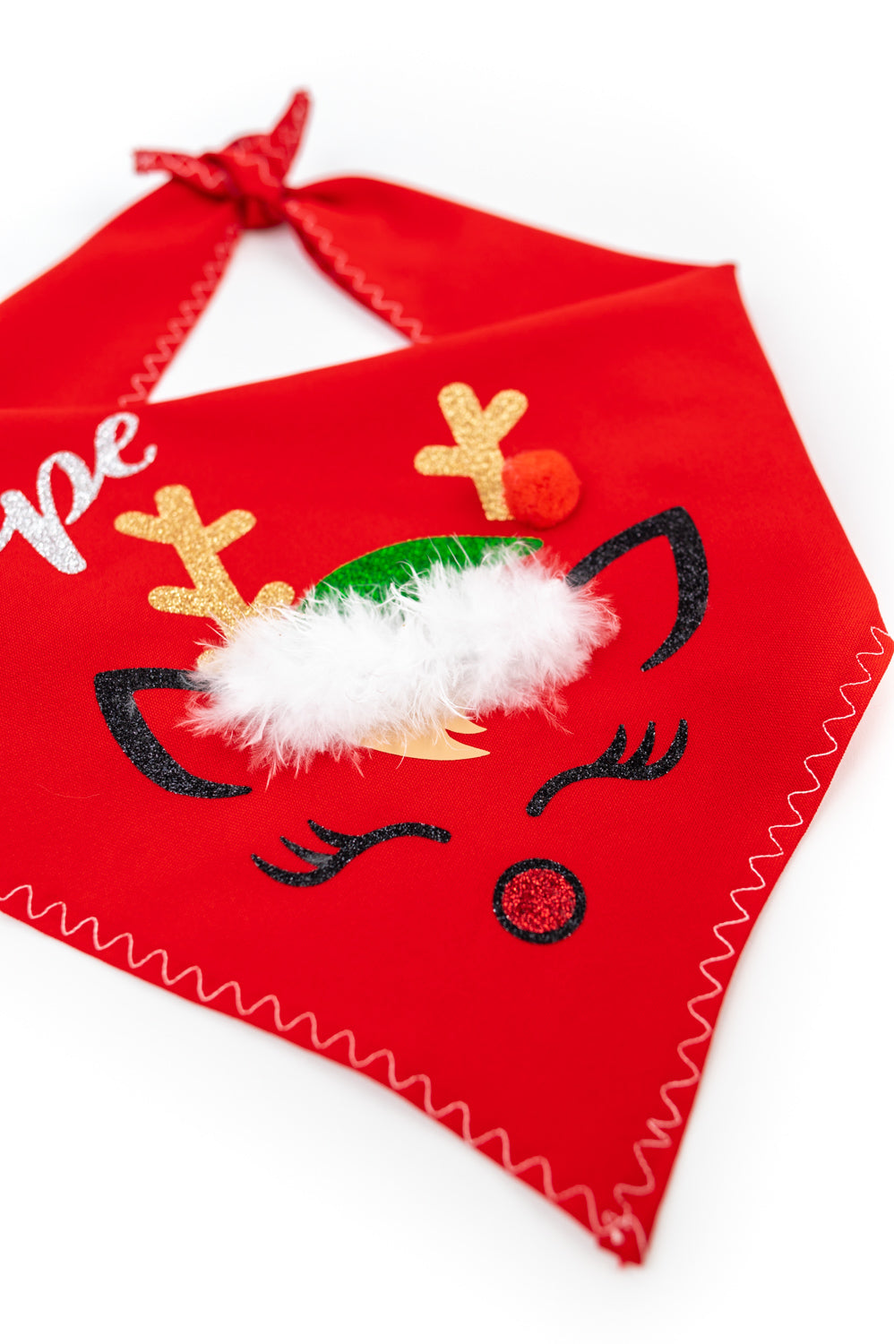 Reindeer Red Xmas Pet Bandana with Tutu