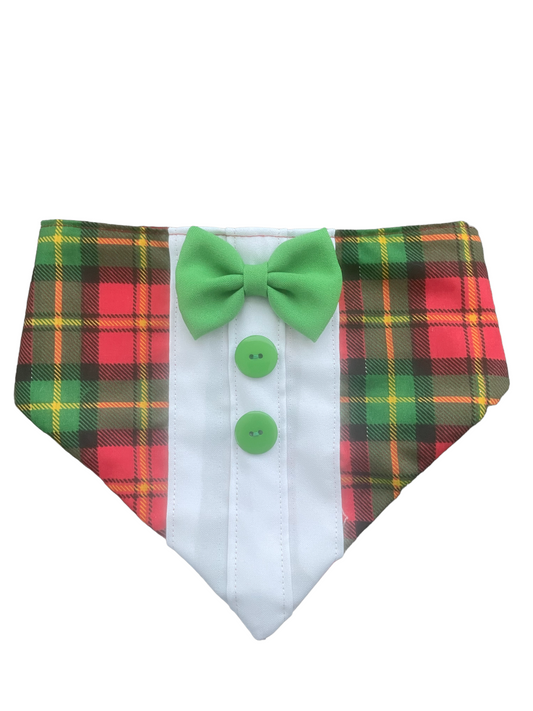 Chritmas dog bandana-tuxedo